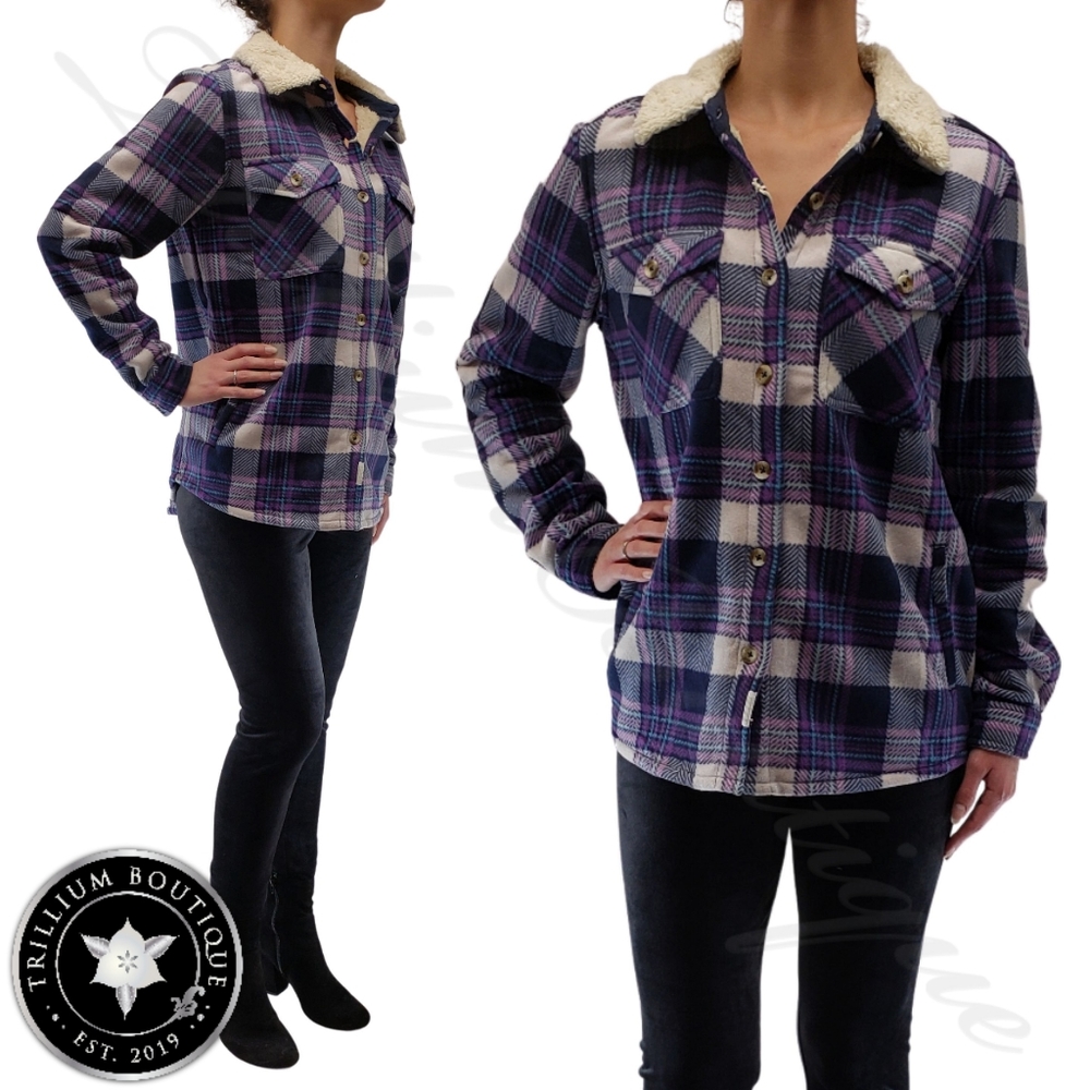 Soho Threads Women's Blue Plush Shirt Jacket NWT - Picture 1 of 7